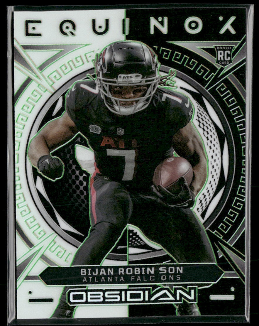 2023 Panini Obsidian Equinox Electric Etch Green Bijan Robinson #/35 #1