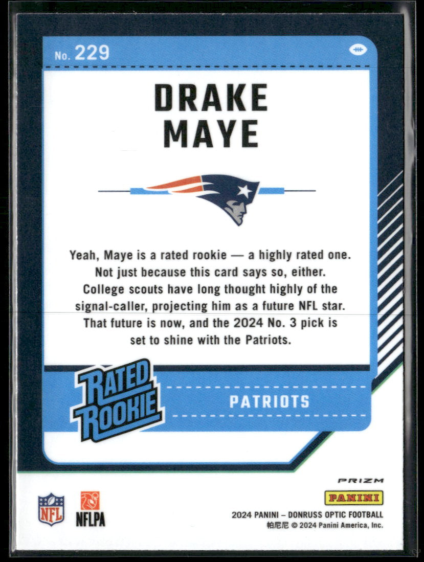 2024 Donruss Optic Holo Drake Maye #229