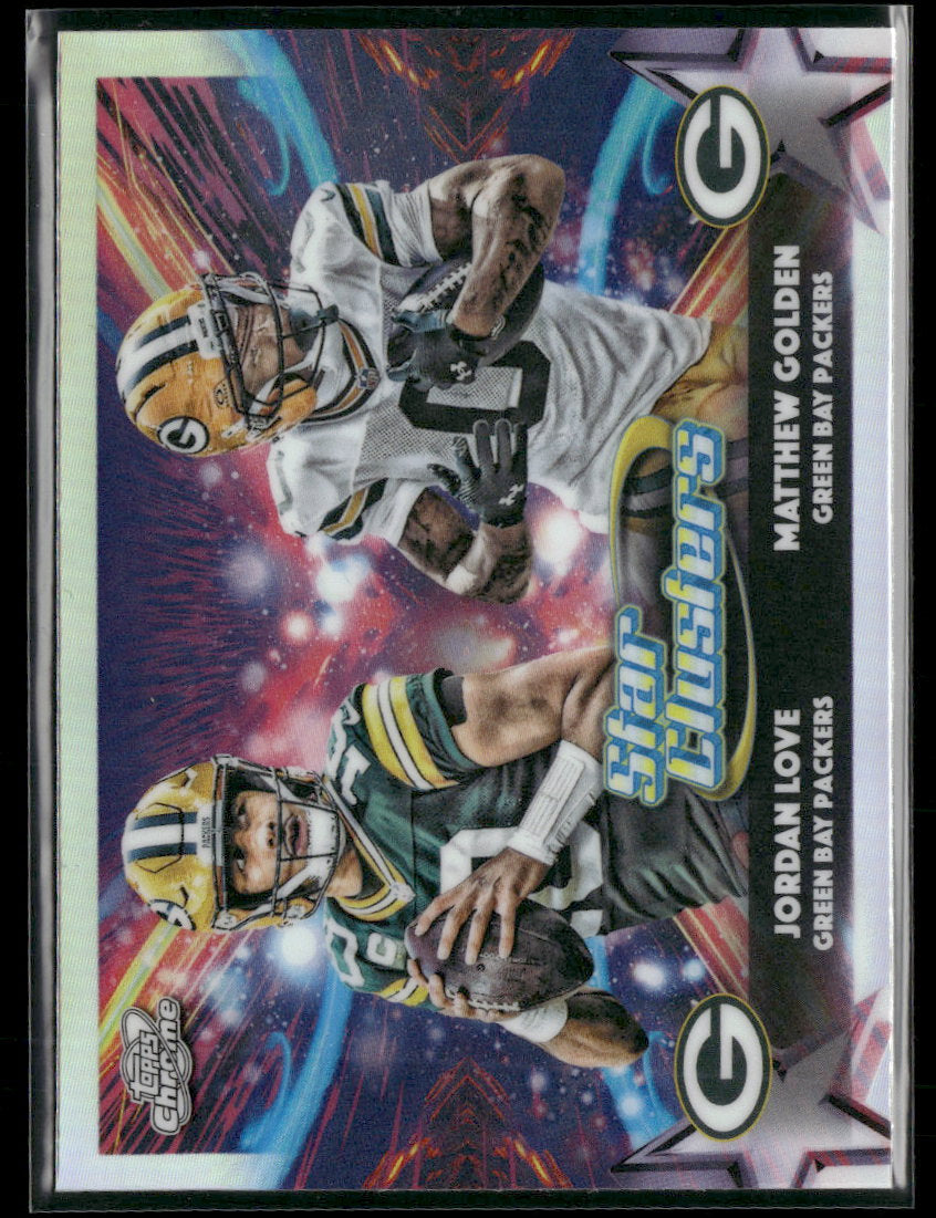 2025 Topps Chrome Cosmic Star Clusters Matthew Golden / Jordan Love #SC-10