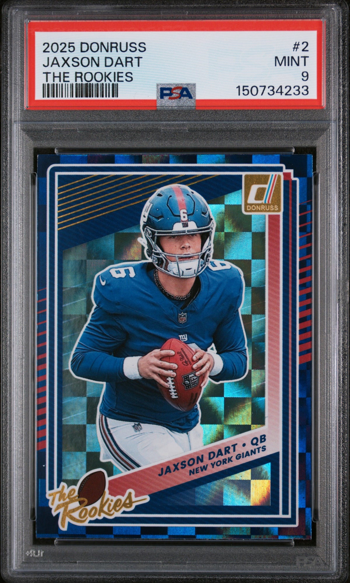2025 Panini Donruss The Rookies Jaxson Dart 9 PSA #2