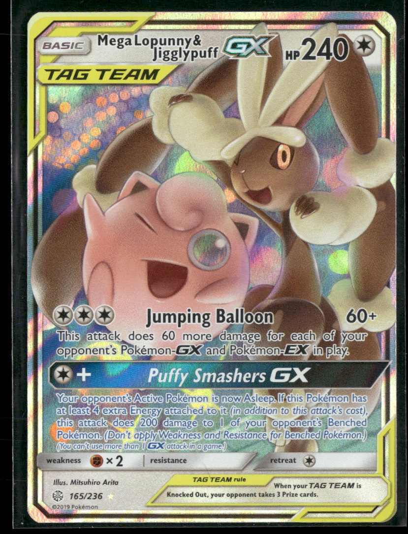 SM - Cosmic Eclipse Mega Lopunny & Jigglypuff GX #165/236