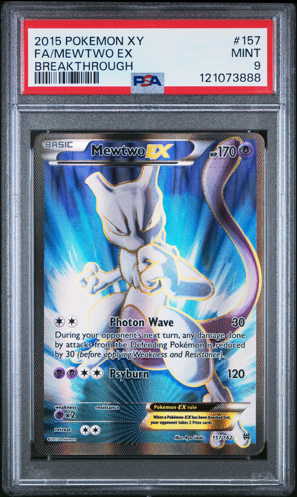 2015 Pokemon Xy Breakthrough Breakthrough Fa/Mewtwo Ex 9 PSA #157