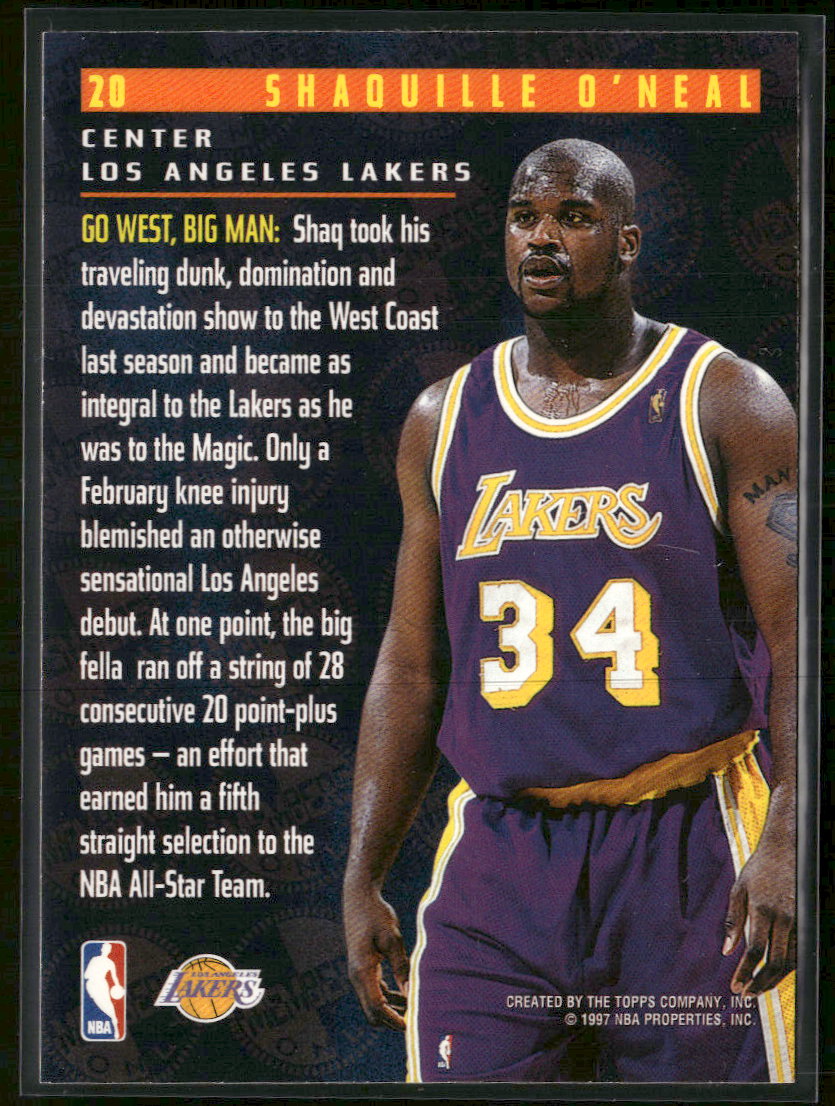 1996-97 Stadium Club Members Only 55 Shaquille O'Neal #20