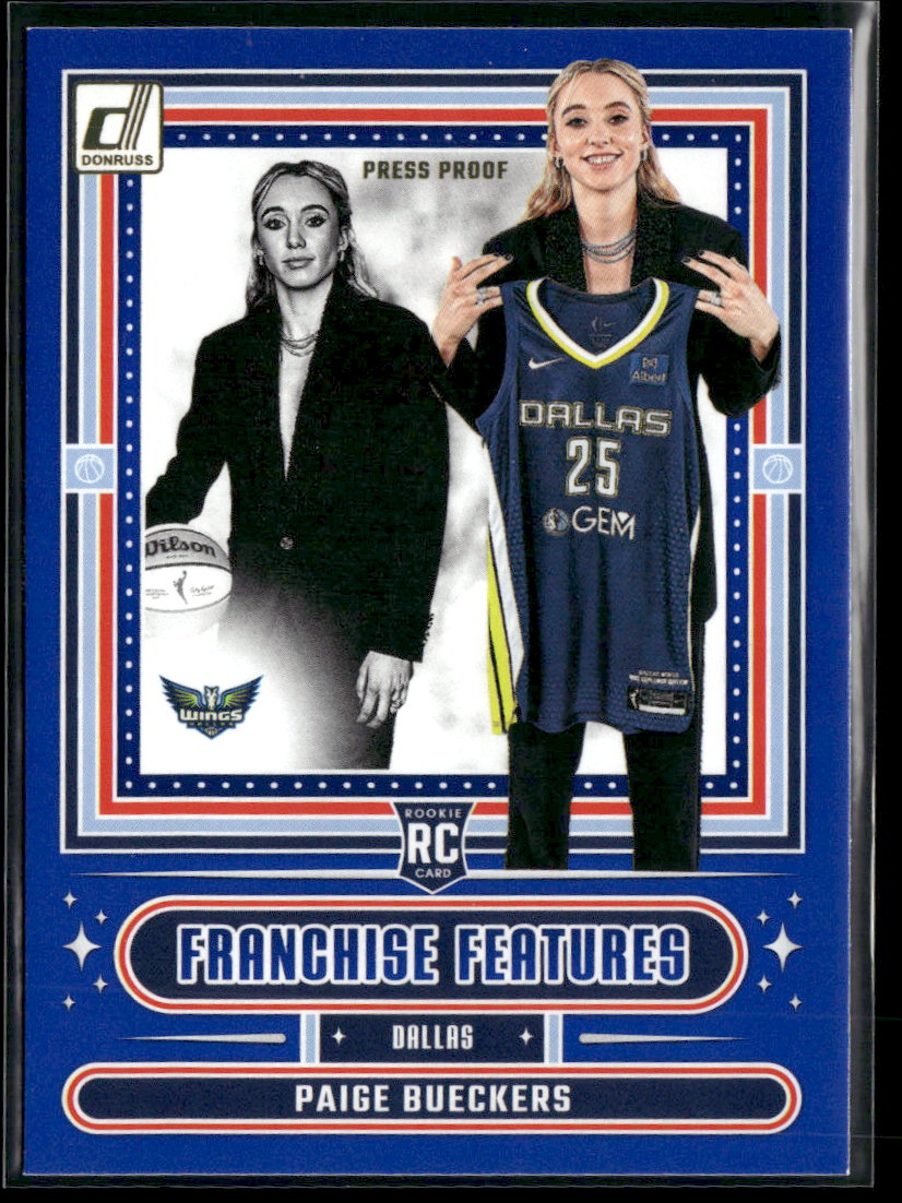 2025 Donruss WNBA Franchise Features Press Proof Blue Paige Bueckers #16