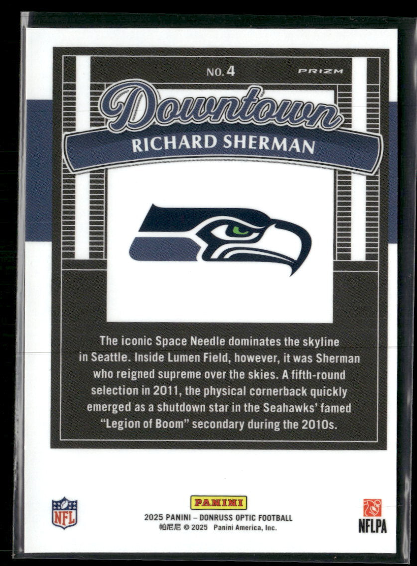 2025 Donruss Optic Downtown Legends Richard Sherman #4
