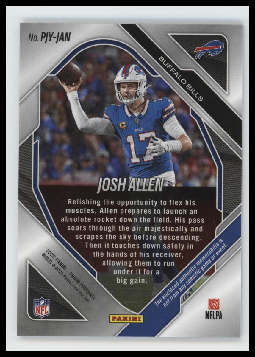 2025 Panini Prizm Premier Jerseys Josh Allen #PJY-JAN