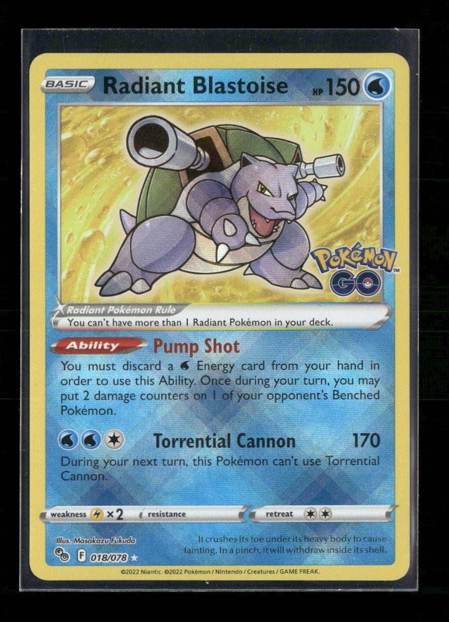 Pokemon GO Radiant Blastoise #018/078