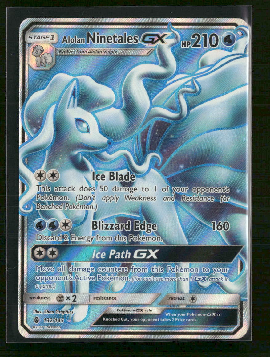 SM - Guardians Rising Alolan Ninetales GX (Full Art) #132/145