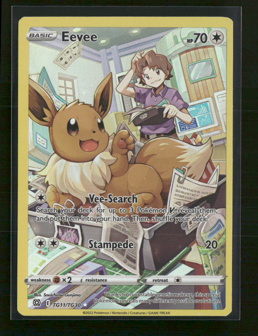 SWSH09: Brilliant Stars Trainer Gallery Eevee #TG11/TG30