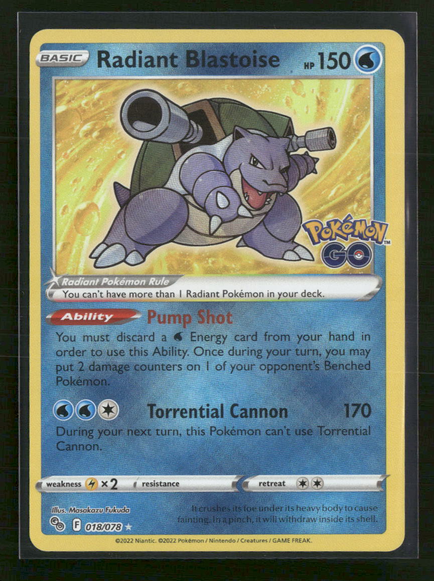 Pokemon GO Radiant Blastoise #018/078