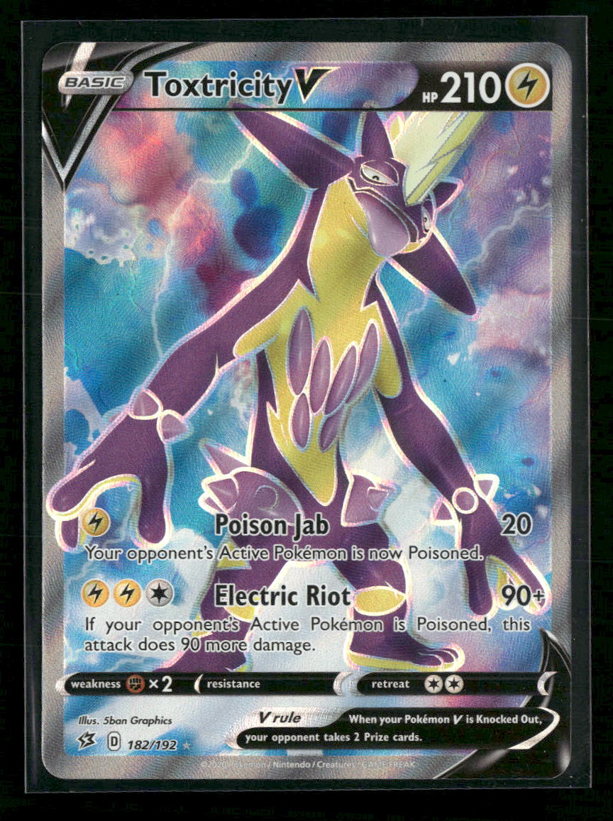 SWSH02: Rebel Clash Toxtricity V (Full Art) #182/192