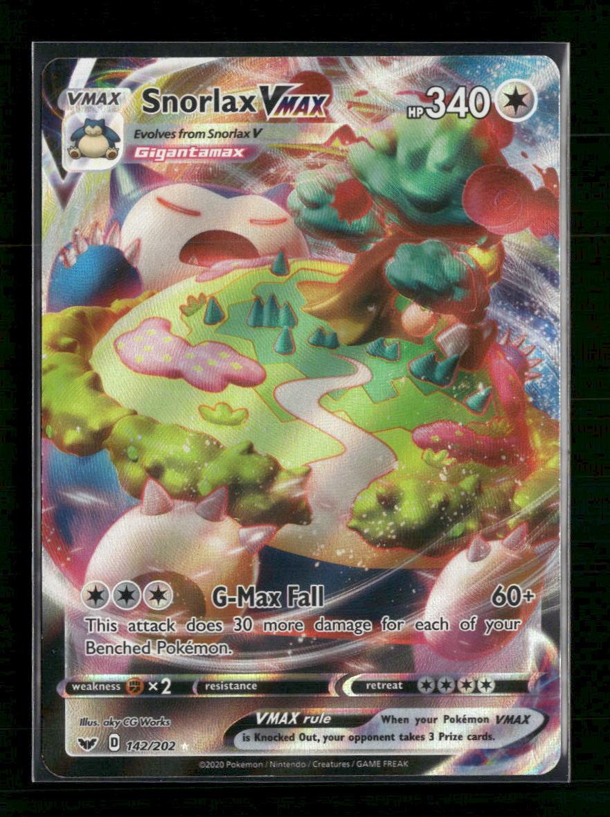 SWSH01: Sword & Shield Base Set Snorlax VMAX #142/202