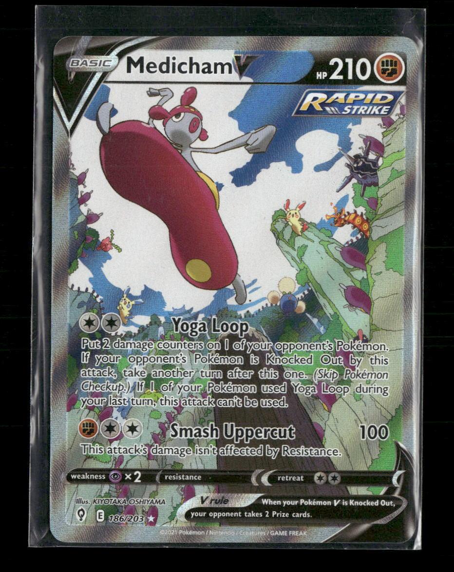 SWSH07: Evolving Skies Medicham V (Alternate Full Art) #186/203