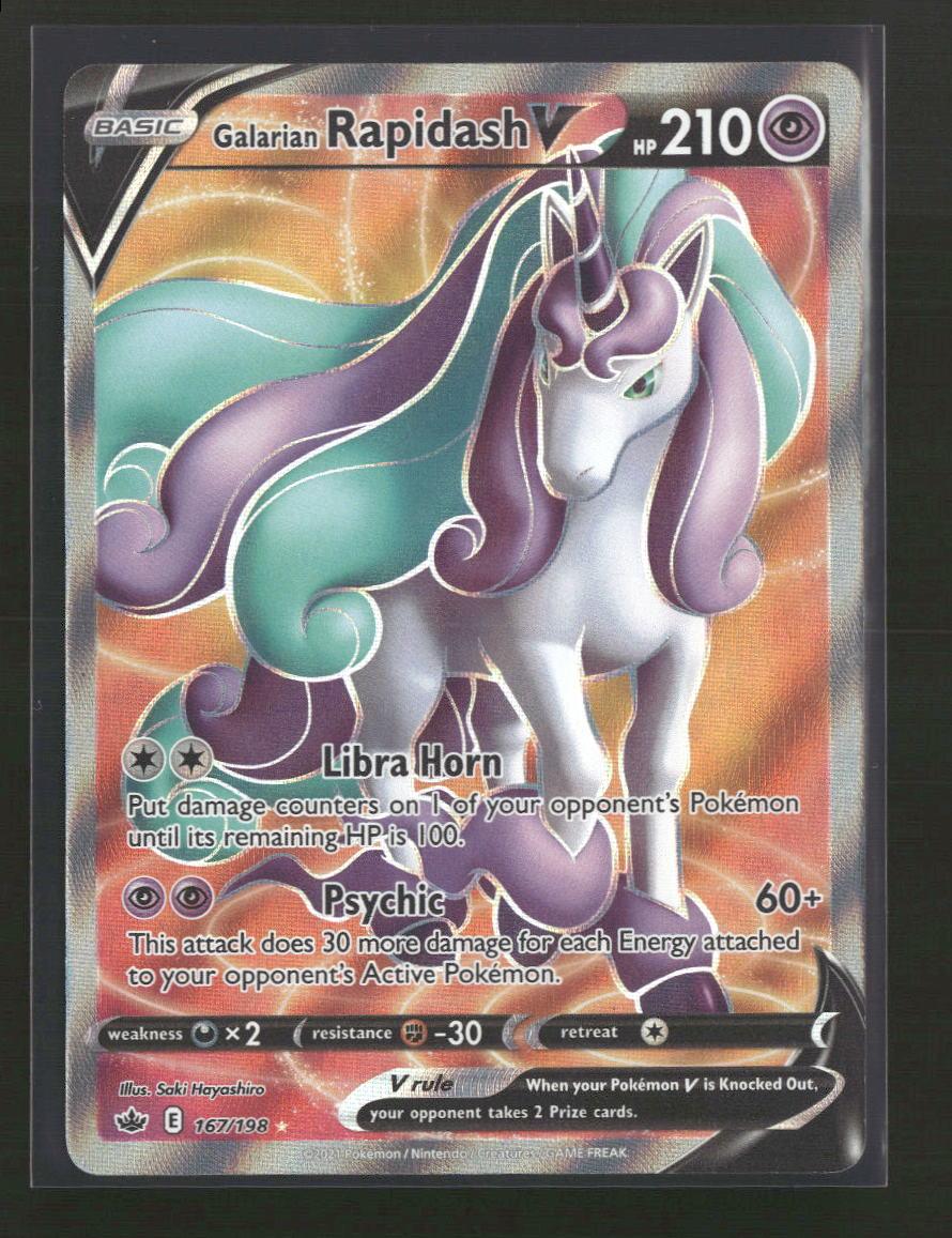 SWSH06: Chilling Reign Galarian Rapidash V (Full Art) #167/198