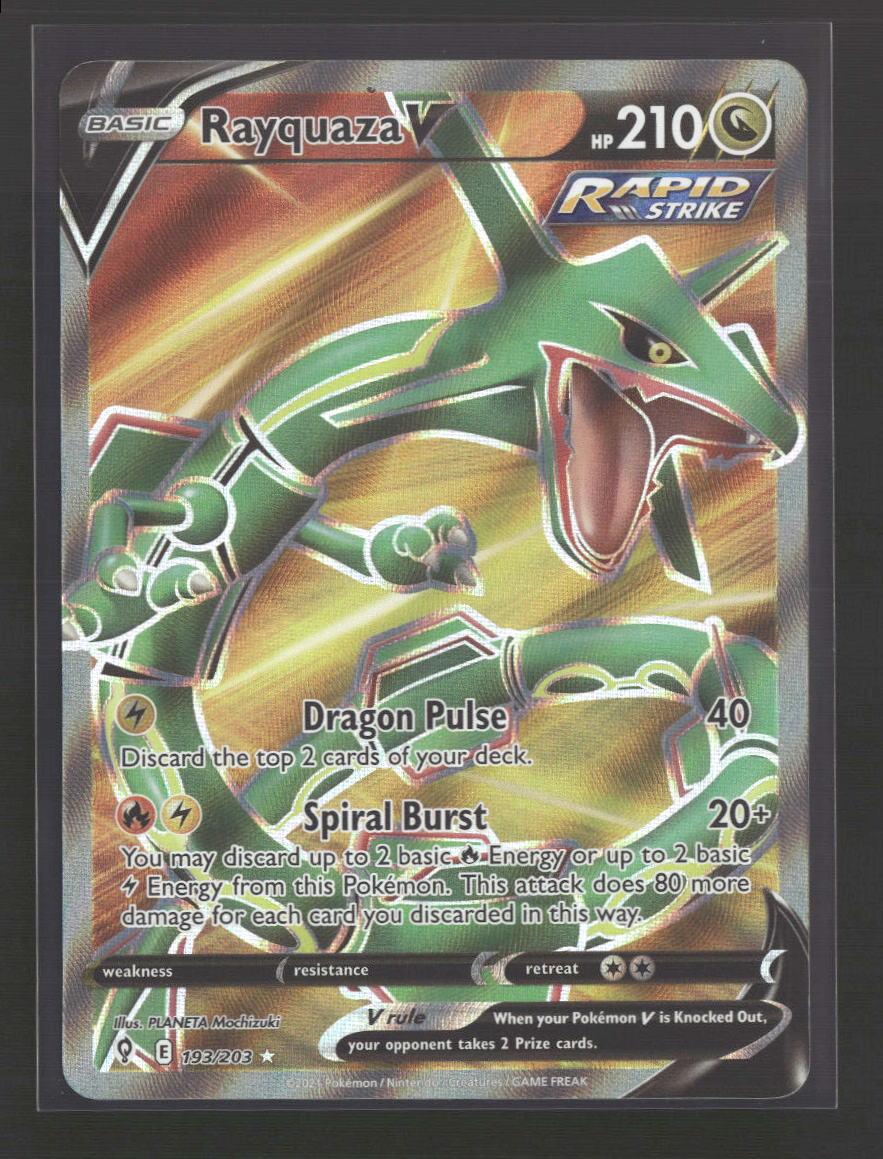 SWSH07: Evolving Skies Rayquaza V (Full Art) #193/203