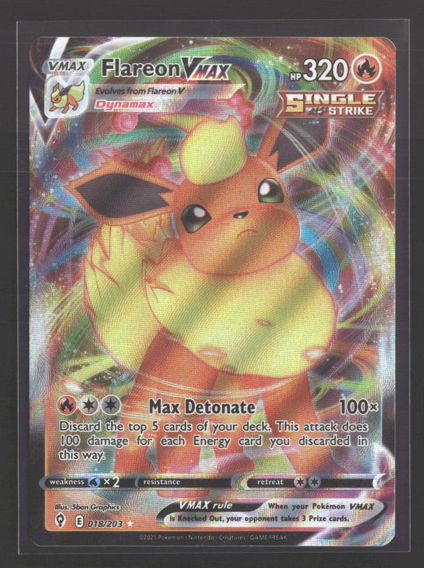 SWSH07: Evolving Skies Flareon VMAX #018/203