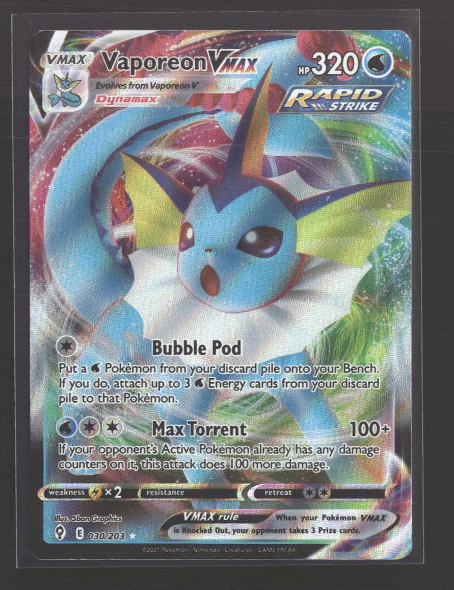 SWSH07: Evolving Skies Vaporeon VMAX #030/203
