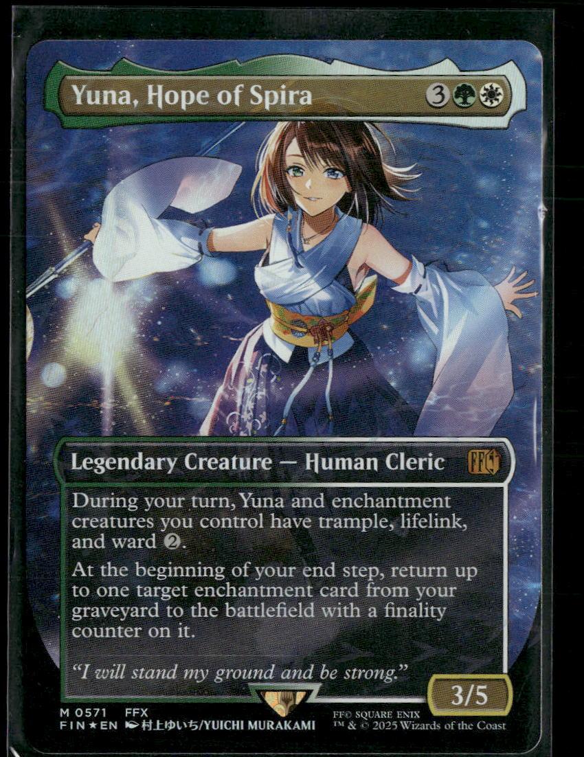 FINAL FANTASY Yuna, Hope of Spira (Borderless) (Chocobo Track Foil) #571