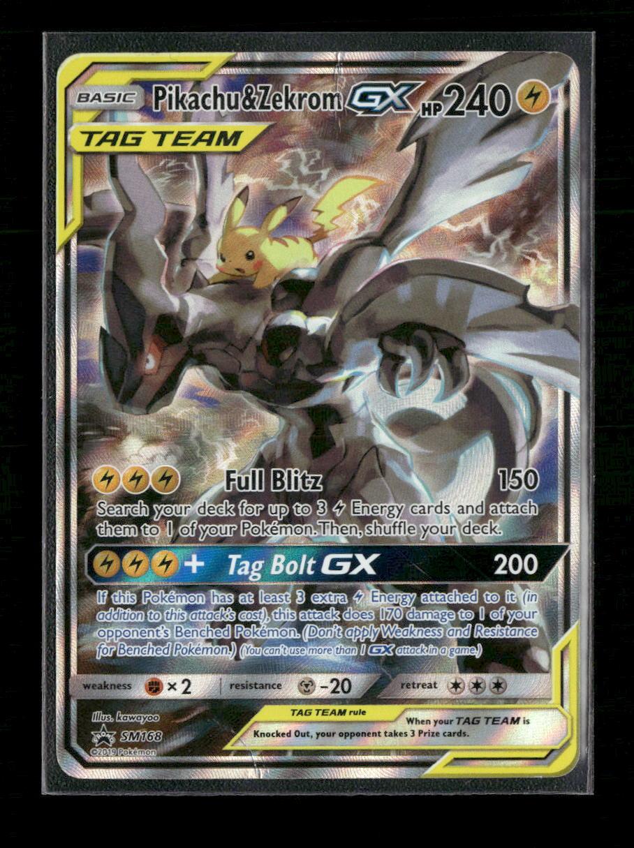 SM Promos Pikachu & Zekrom GX #SM168 Damaged