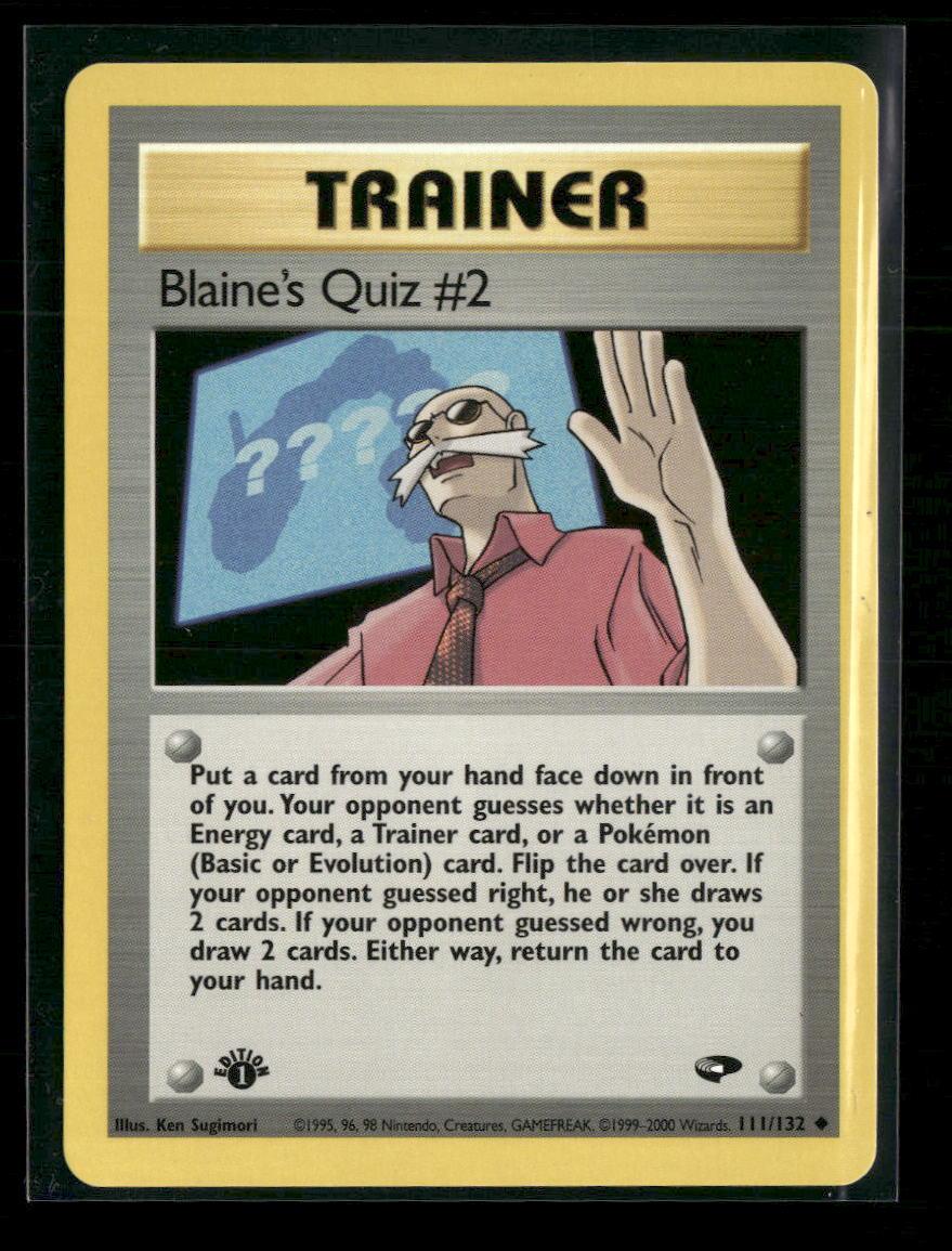 Gym Challenge Blaine's Quiz #2 #111/132