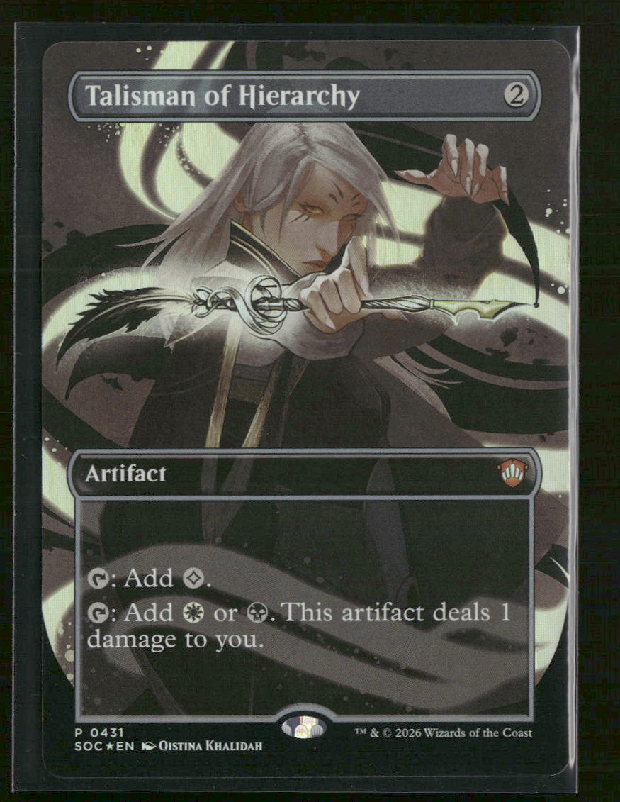 Commander: Secrets of Strixhaven Talisman of Hierarchy (Borderless) Foil #431