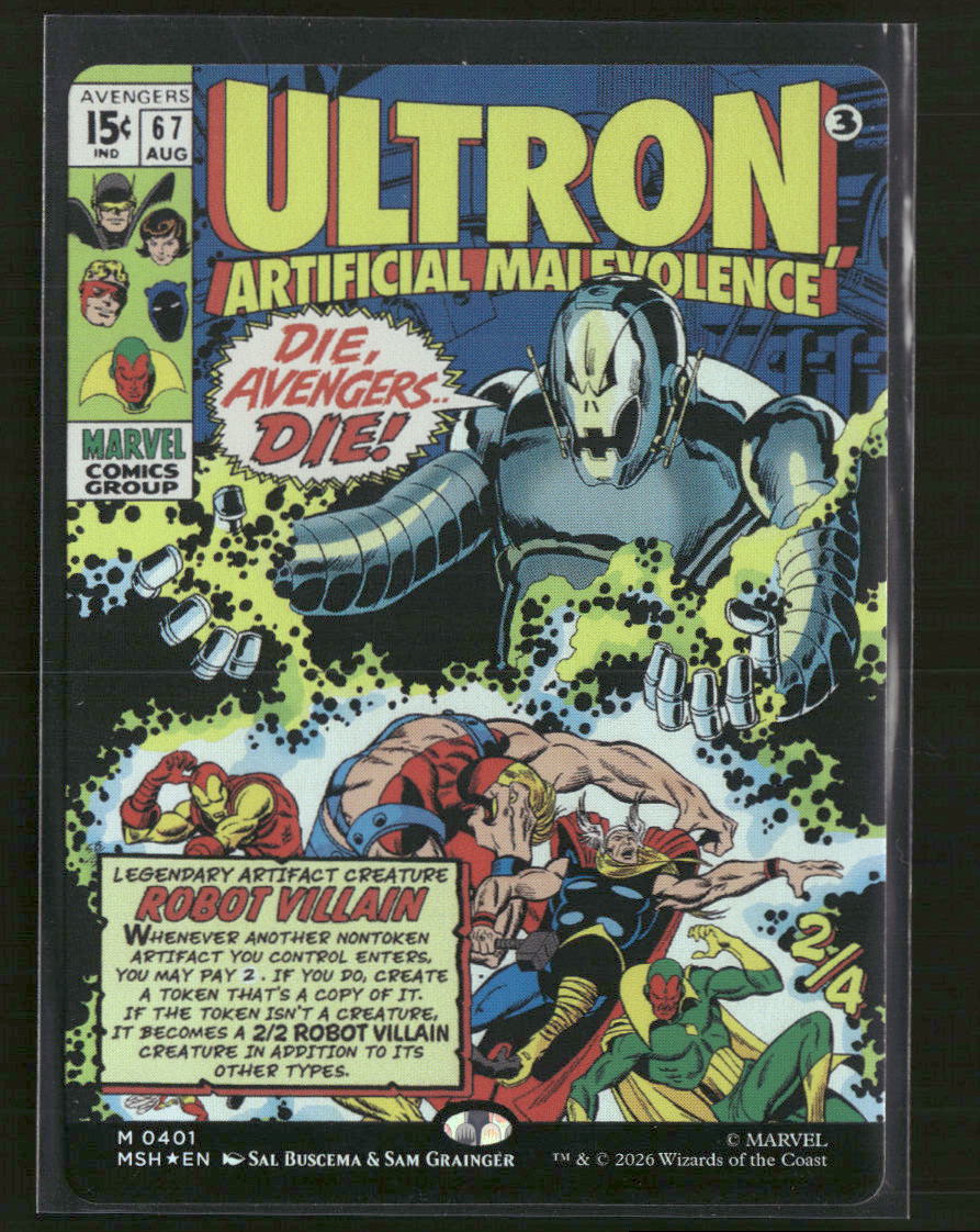 Marvel Super Heroes Ultron, Artificial Malevolence (Borderless) (0401) Foil #401