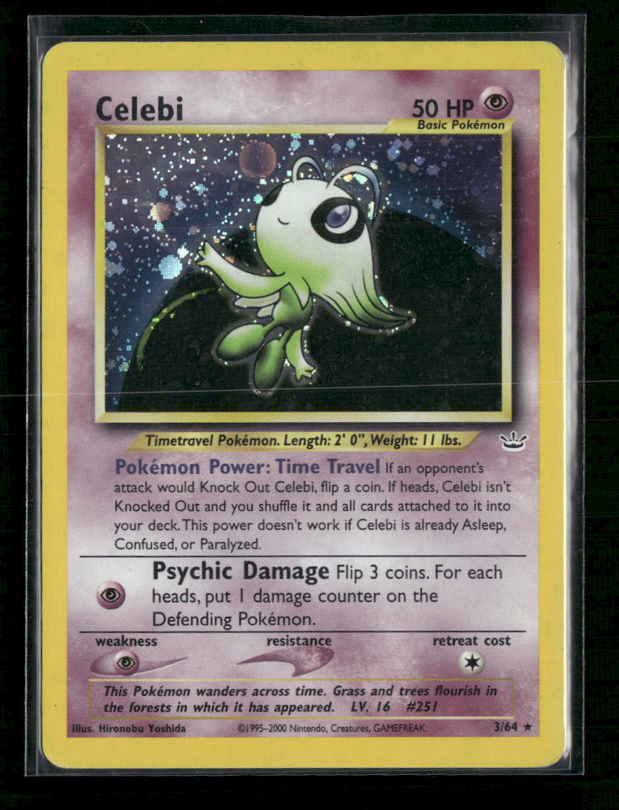 Neo Revelation Celebi (3) #3/64 Double Holo Error