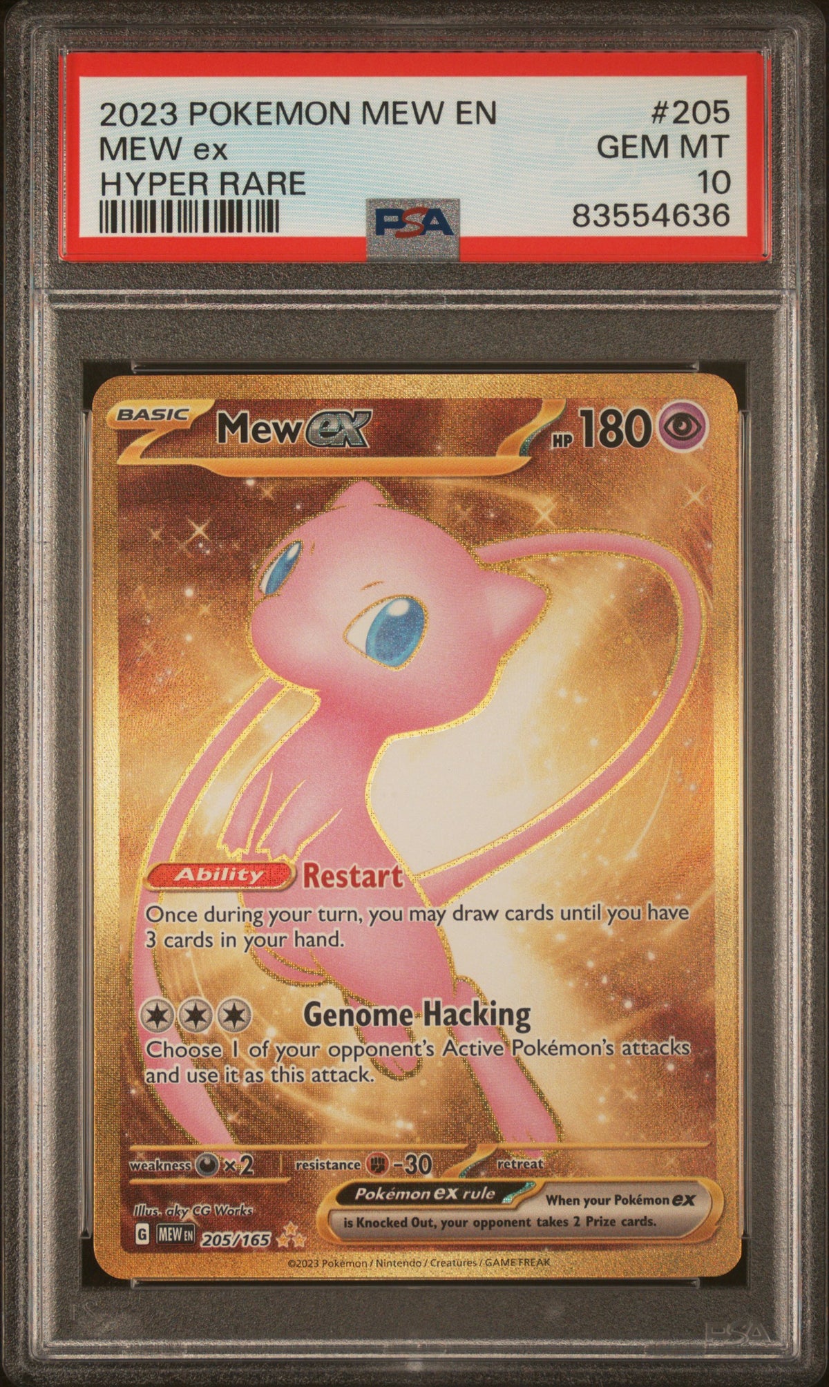 2023 Pokemon Mew En-151 Hyper Rare Mew Ex 10 PSA #205