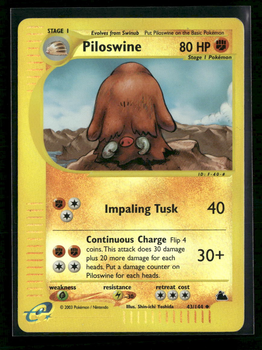Skyridge Piloswine (43) Reverse Holo #043/144