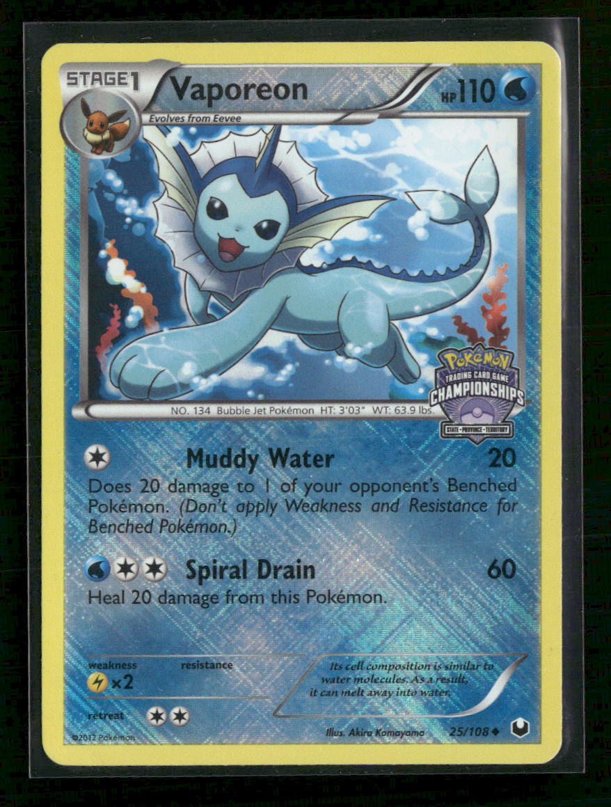 League & Championship Cards Vaporeon #025/108