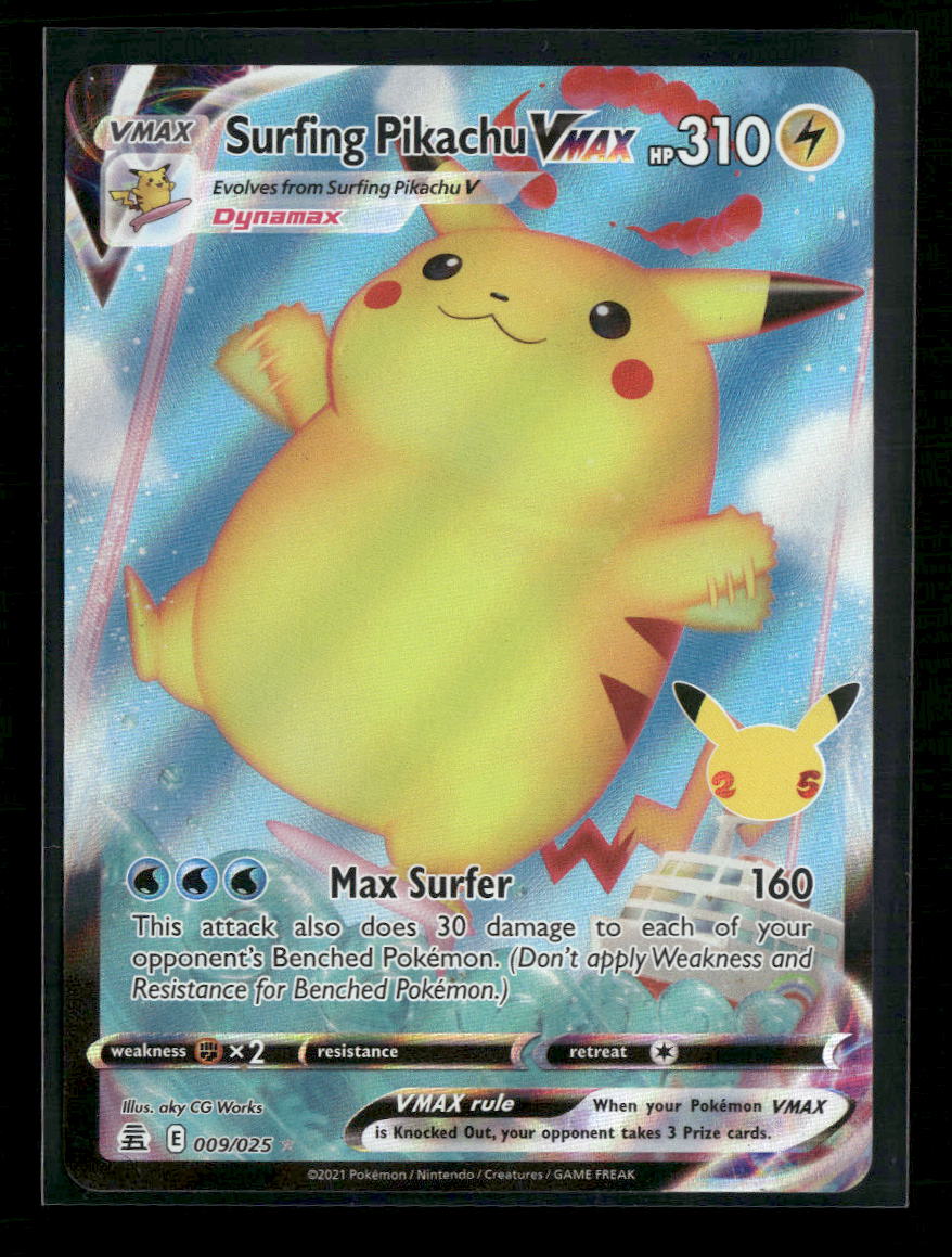 Celebrations Surfing Pikachu VMAX #009/025