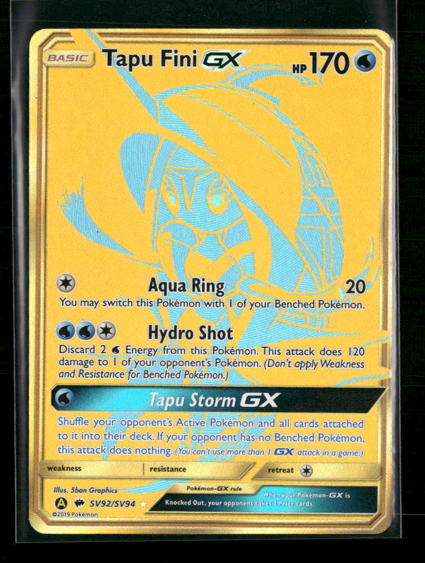 Hidden Fates: Shiny Vault Tapu Fini GX #SV92/SV94