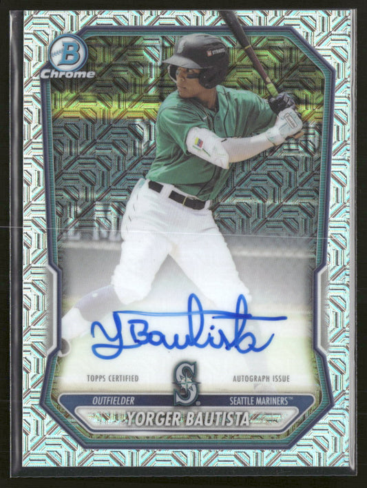 2026 Bowman Chrome Autographs Mojo Refractor Yorger Bautista AU #BMA-YB