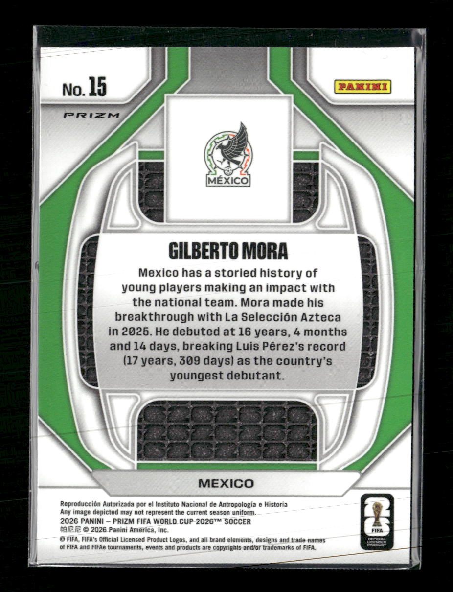 2026 Panini Prizm FIFA World Cup New Era Wave Prizm Gilberto Mora #15