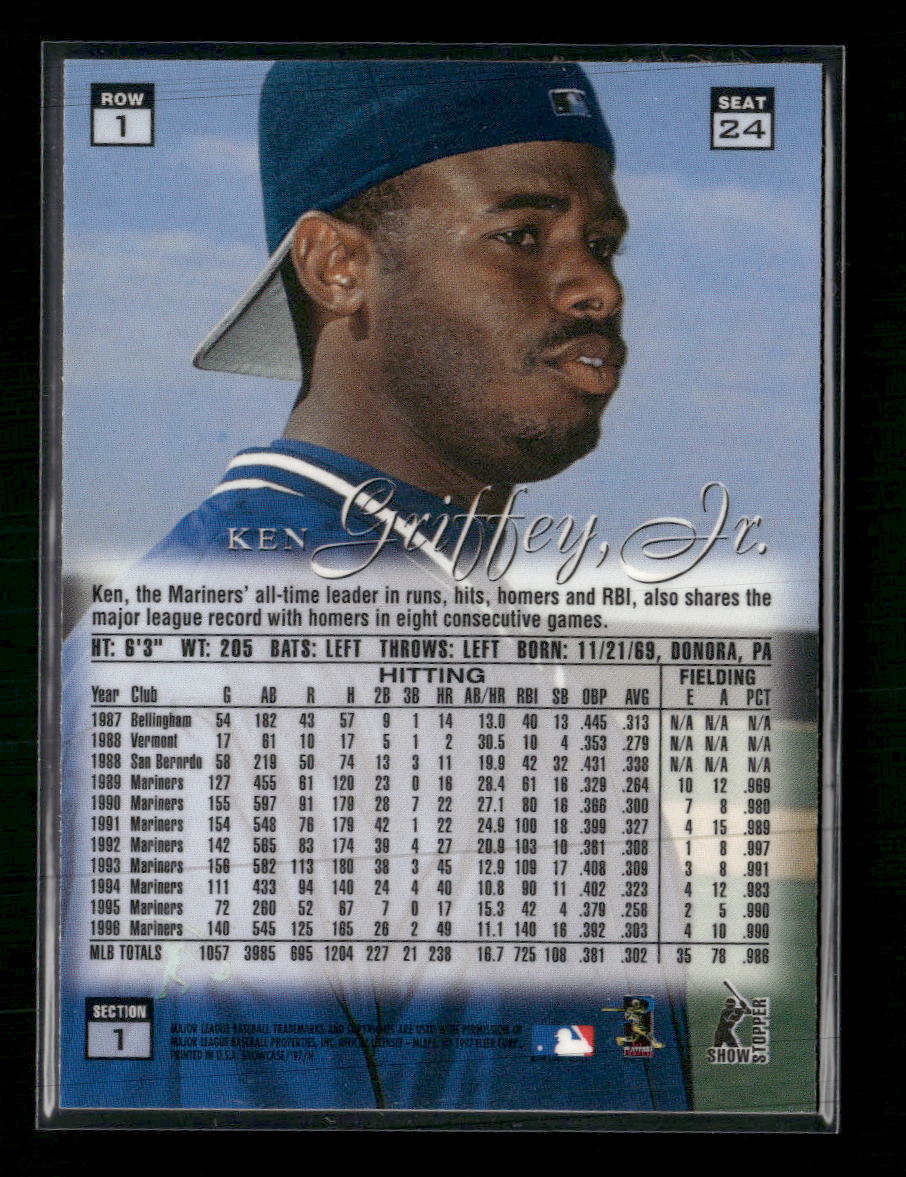 1997 Flair Showcase Flair Showcase Row 1 (Grace) Ken Griffey, Jr. #24