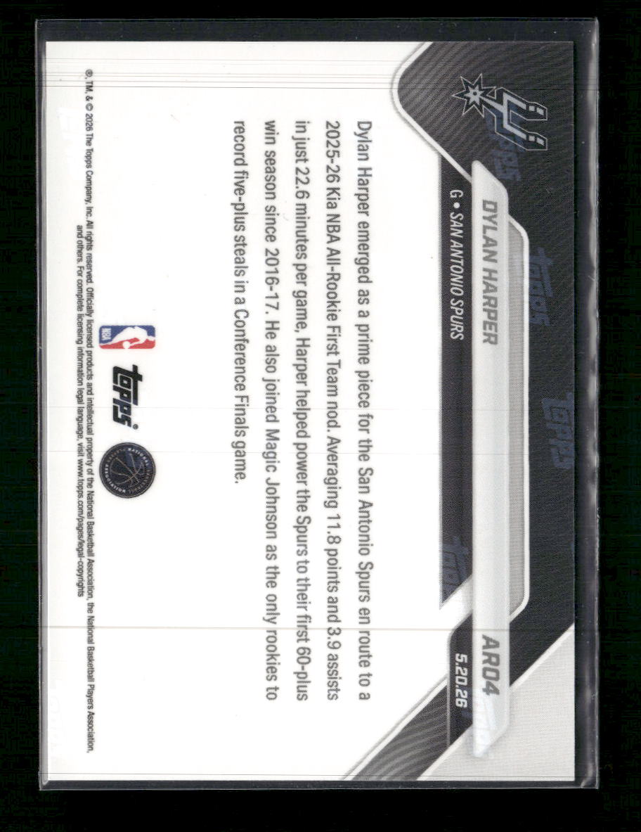 2025-26 Topps Now All-Rookie Team Dylan Harper #AR04