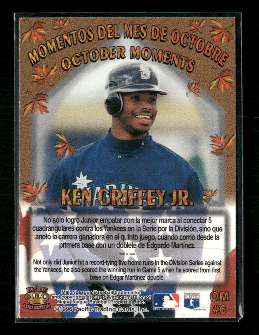1996 Pacific Crown Collection October Moments Ken Griffey Jr. #OM6
