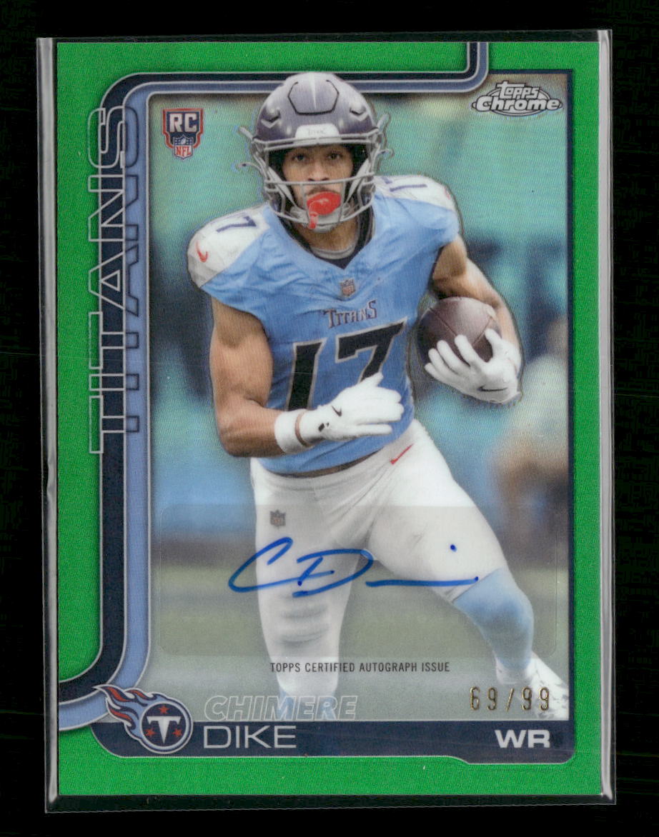 2025 Topps Chrome Retail Rookie Auto Green Refractor Chimere Dike #/99 #RRA-CDI