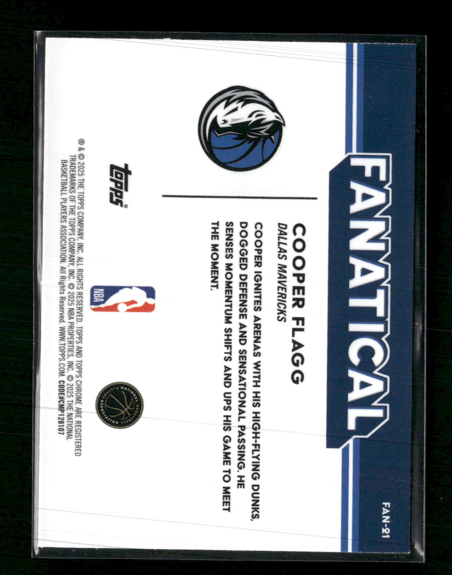 2025-26 Topps Chrome Fanatical Cooper Flagg #FAN-21