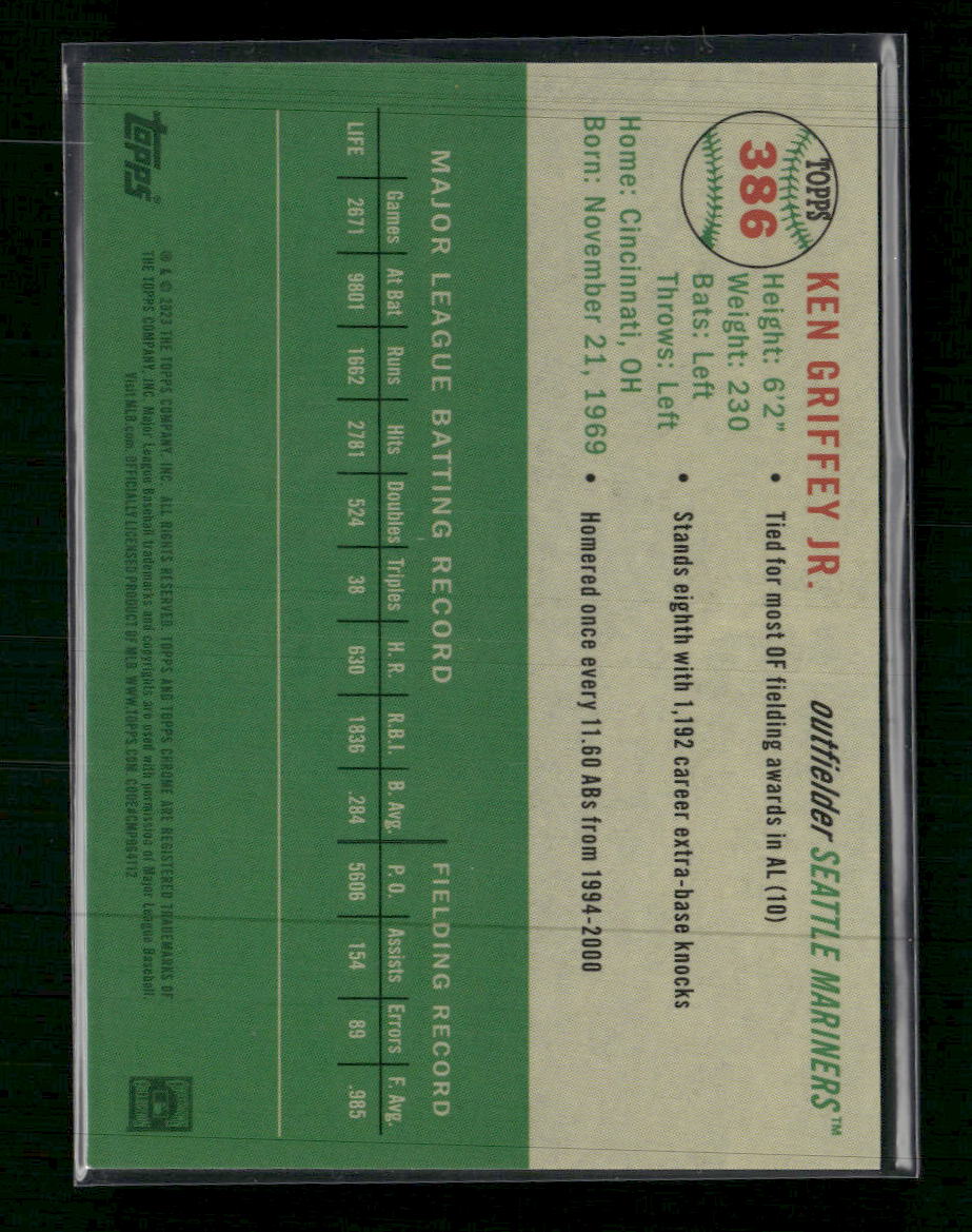 2023 Topps Chrome Platinum Topps Refractor Ken Griffey Jr. #/499 #386