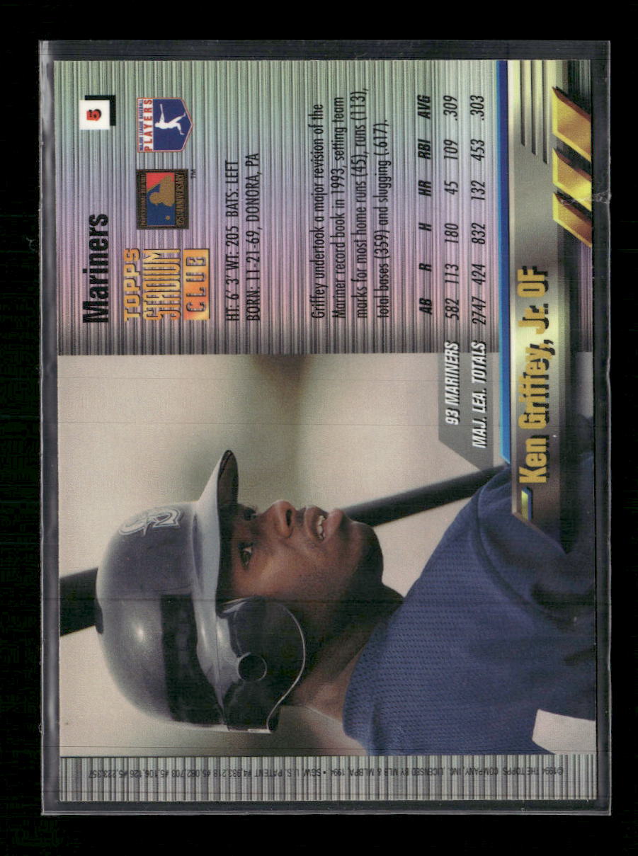 1994 Stadium Club Finest Ken Griffey, Jr. #5