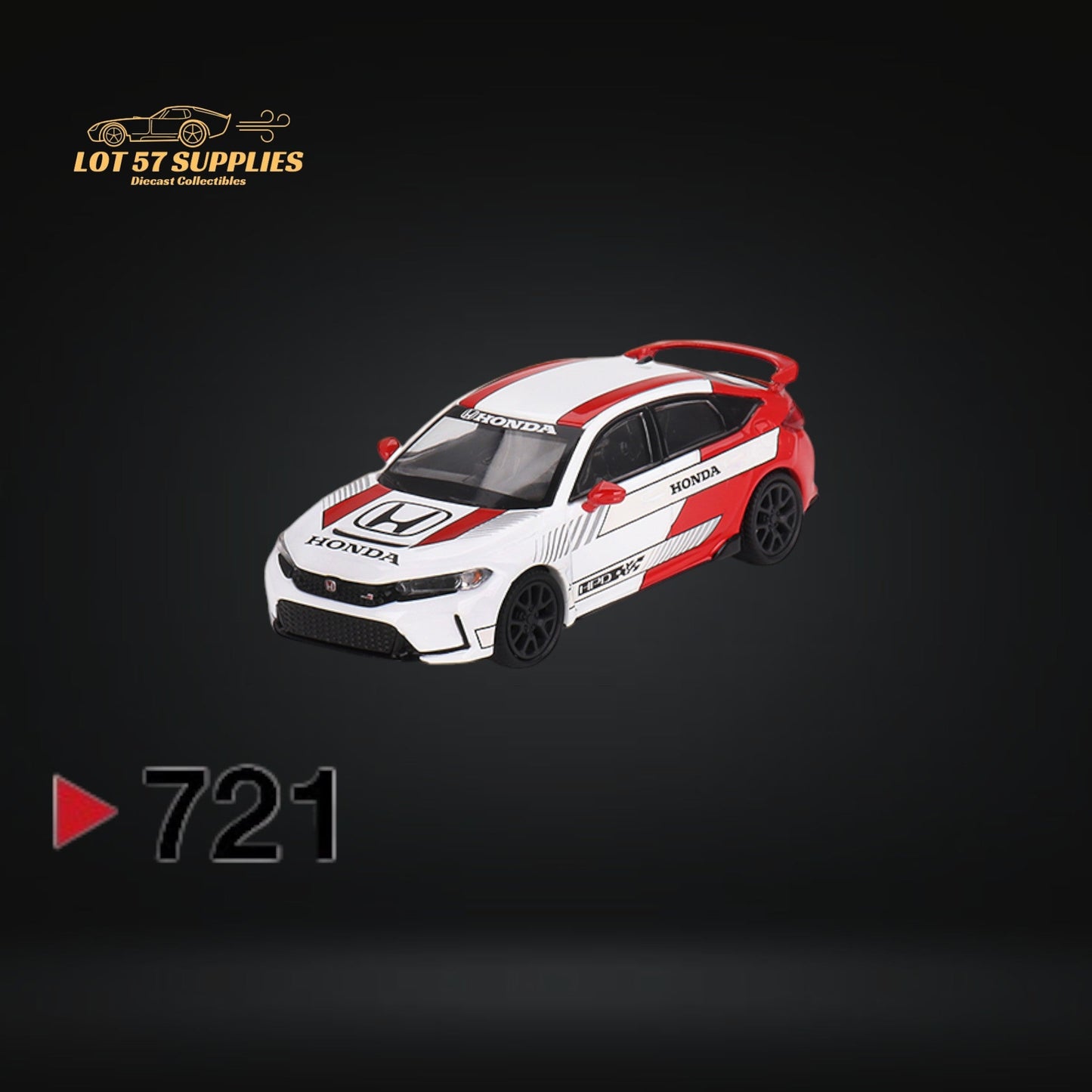 Mini-GT Honda Civic Type R 2023 Pace Car White 1:64