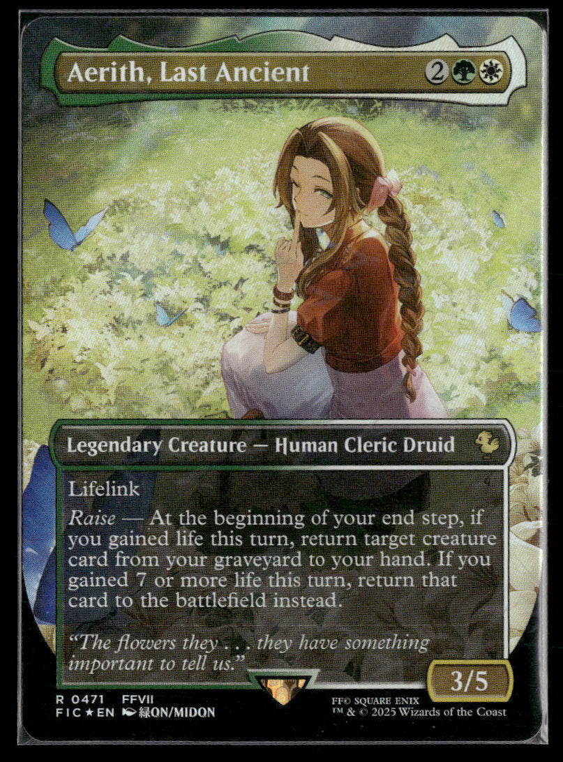 FINAL FANTASY Aerith, Last Ancient (Borderless) (Chocobo Track Foil) #471