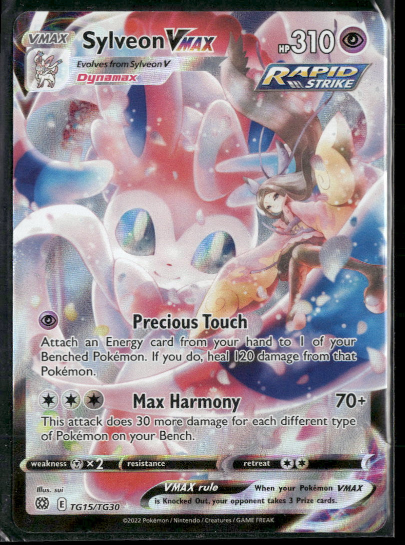SWSH09: Brilliant Stars Trainer Gallery Sylveon VMAX #TG15/TG30