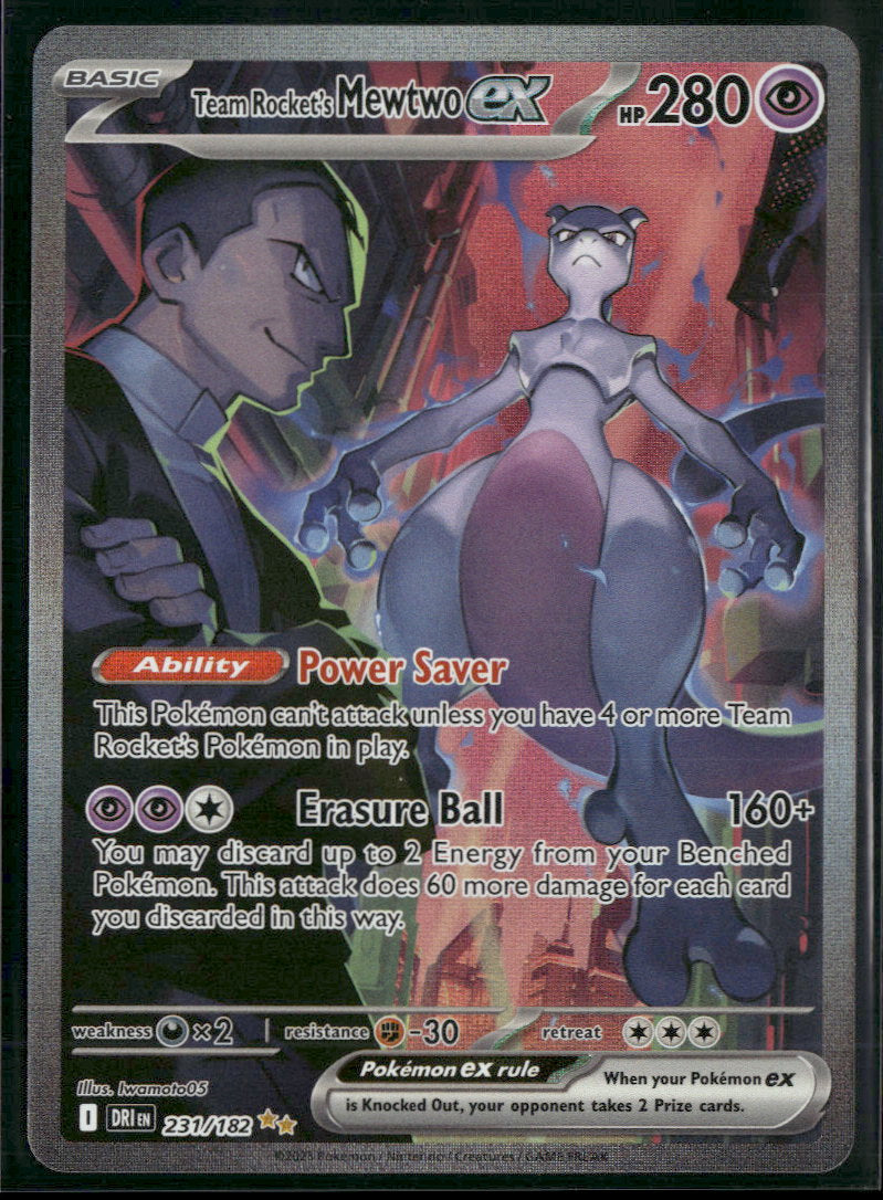 SV10: Destined Rivals Team Rocket's Mewtwo ex #231/182