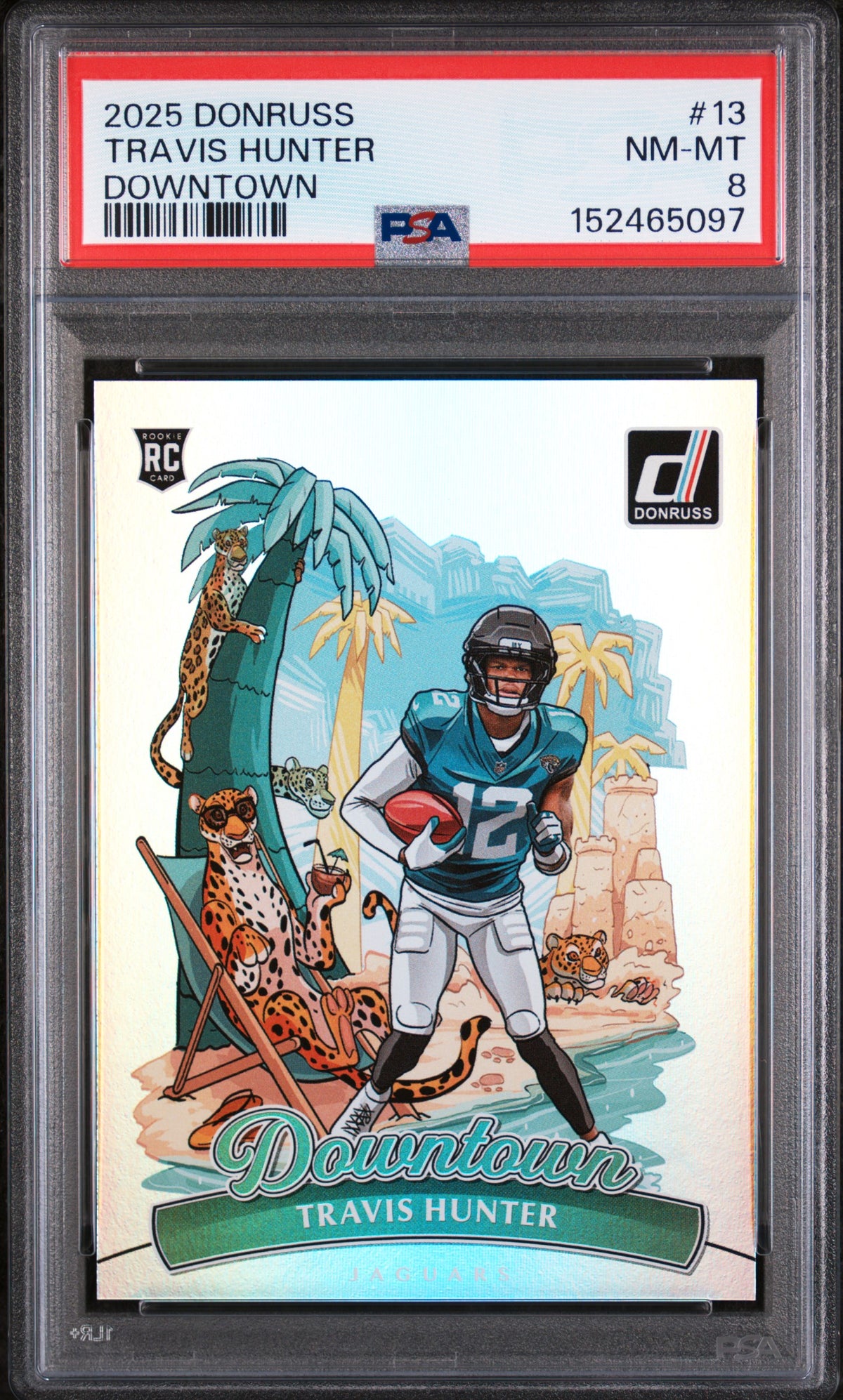 2025 Panini Donruss Downtown Travis Hunter 8 PSA #13