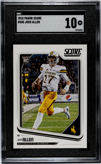 2018 Panini Score Josh Allen 10 SGC #350