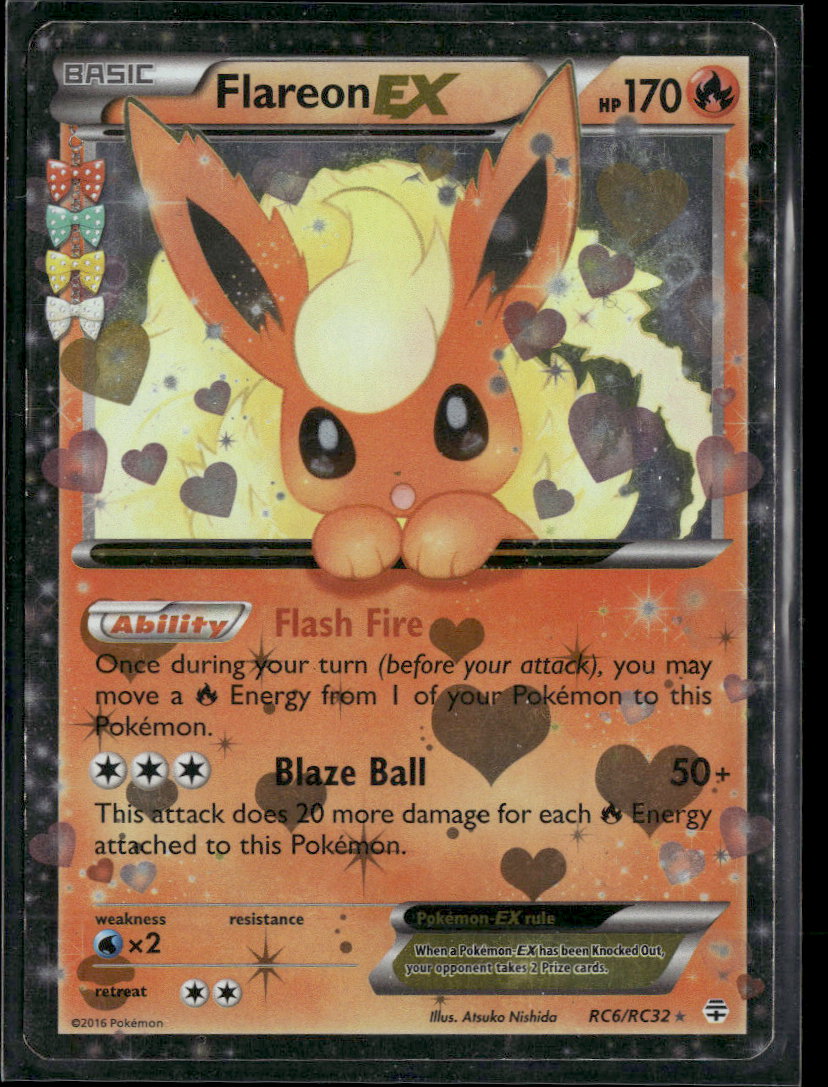 Generations: Radiant Collection Flareon EX #RC6/RC32 Damaged