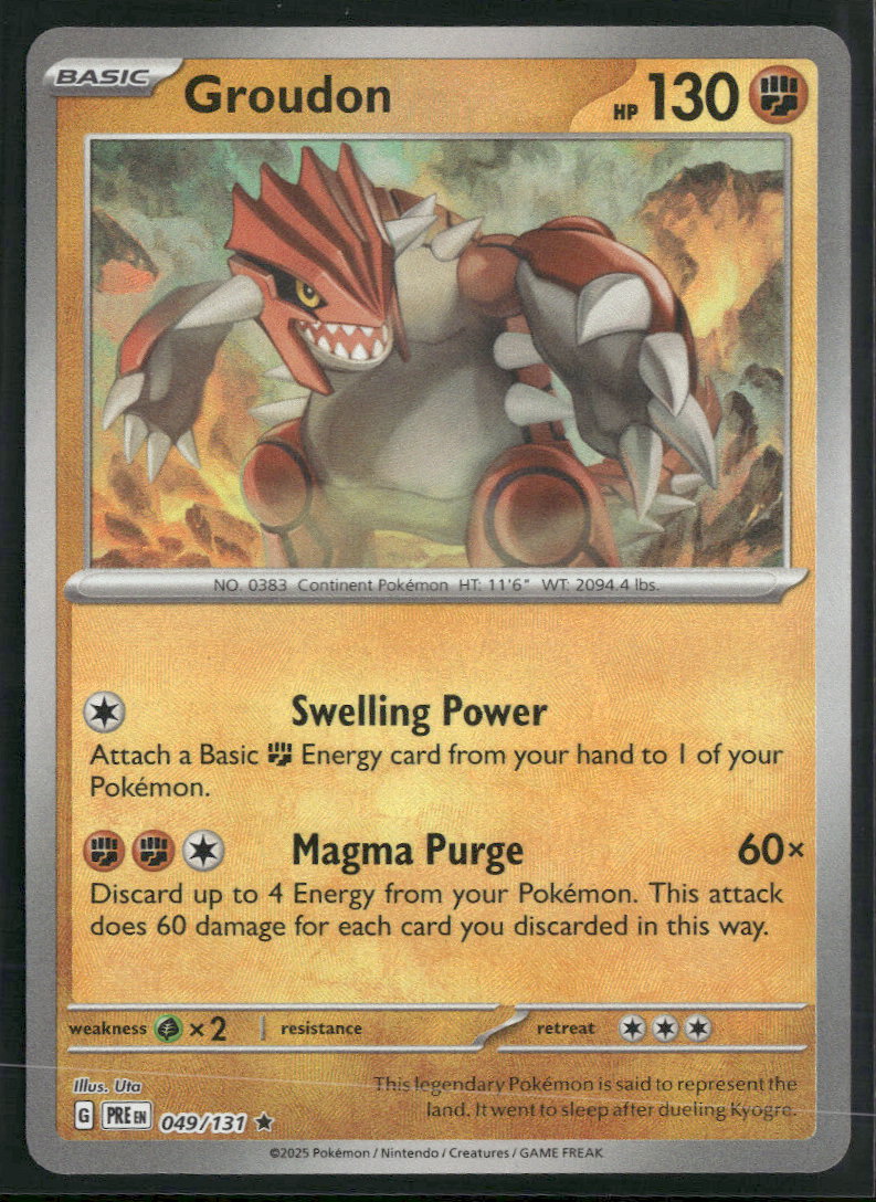 SV: Prismatic Evolutions Groudon (Master Ball Pattern) #049/131