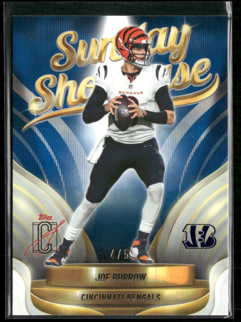 2025 Topps Signature Class Sunday Showcase Blue Joe Burrow #/5 #SS-10
